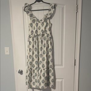J Crew Floral Ruffle Dress